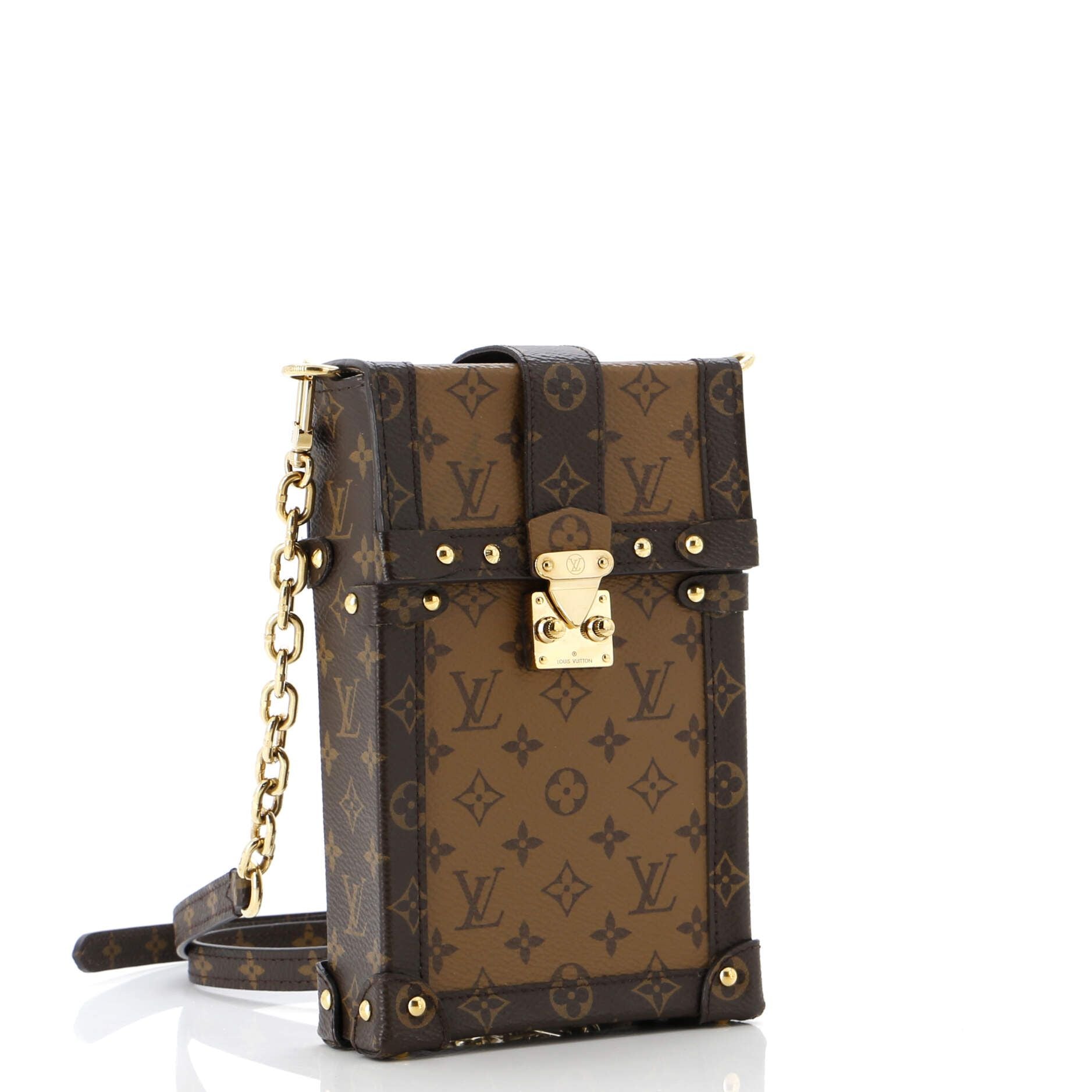 Louis Vuitton Vertical Trunk Pochette Reverse Monogram Canvas