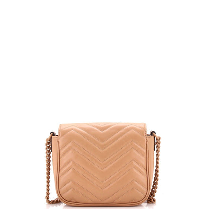 Gucci GG Marmont Convertible Flap Shoulder Bag Matelasse Leather Mini