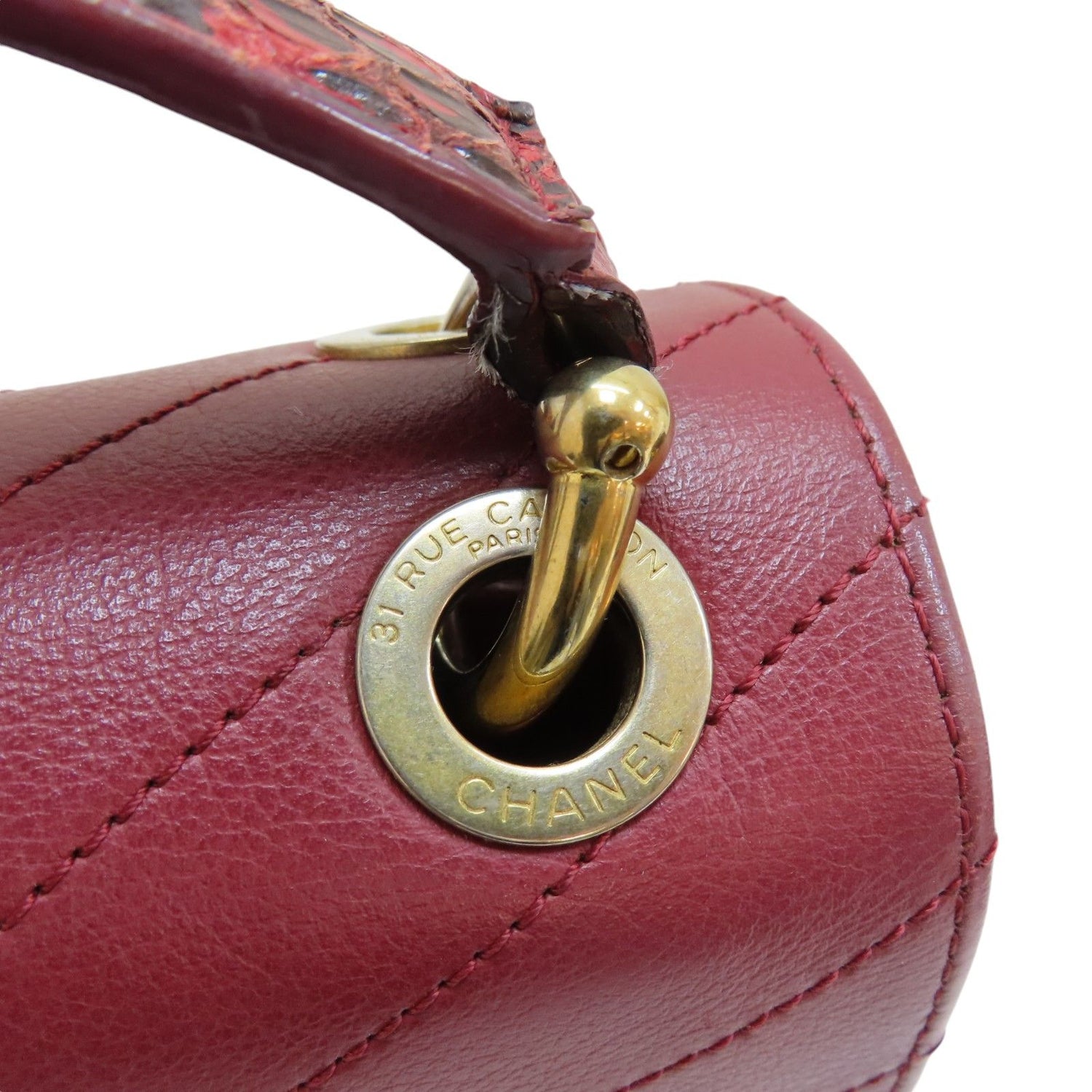 Chanel Small Chevron Chic Top Handle Flap, Calfskin Stitched