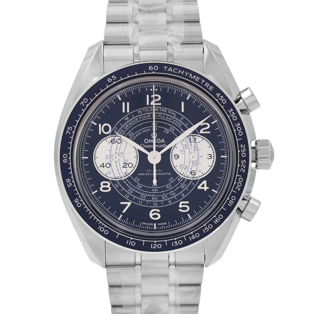 Omega Speedmaster Chronoscope Steel Blue Dial Mens Watch 329.30.43.51.03.001