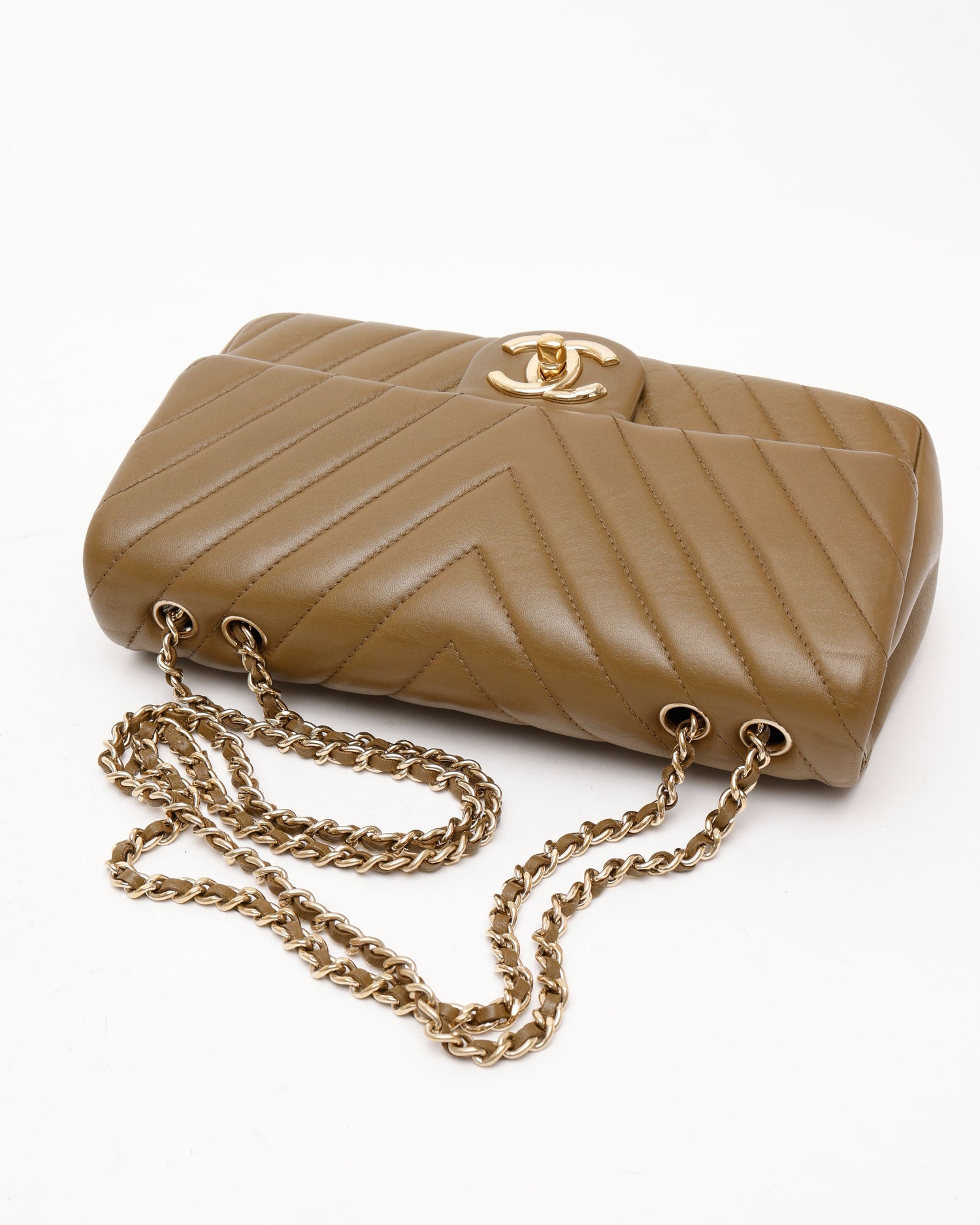 Chanel Small Chevron Double Flap Bag