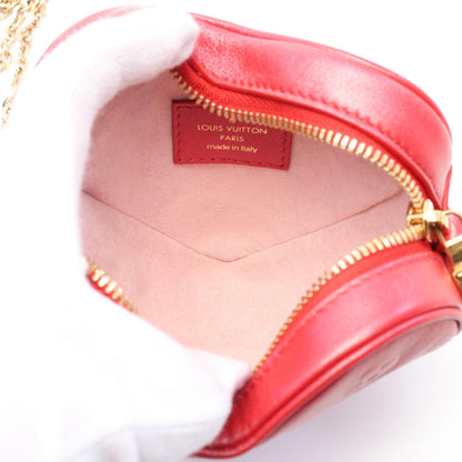 Louis Vuitton Heart On Chain Fall In Love Shoulder Bag M 80837 Leather Red