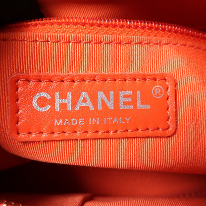 Chanel Goatskin Quilted Small Gabrielle Hobo Orange Pink