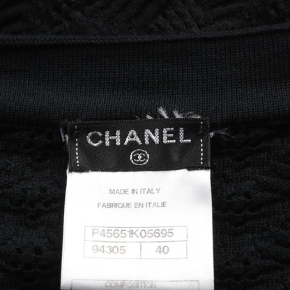 Chanel Black Coco Mark Button Dress Cotton P 45651