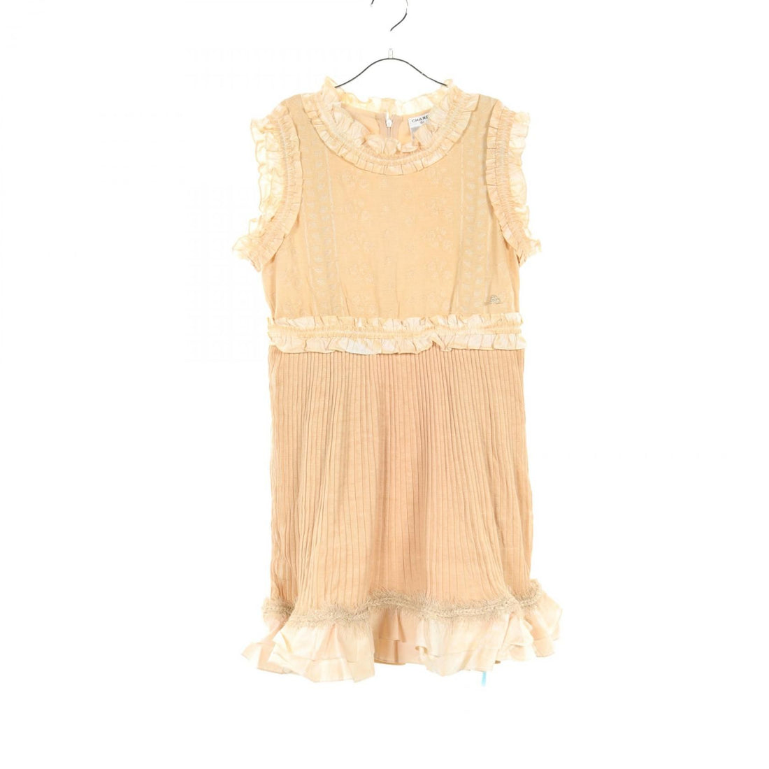 Chanel Beige Dress Cotton P 38465w 04498