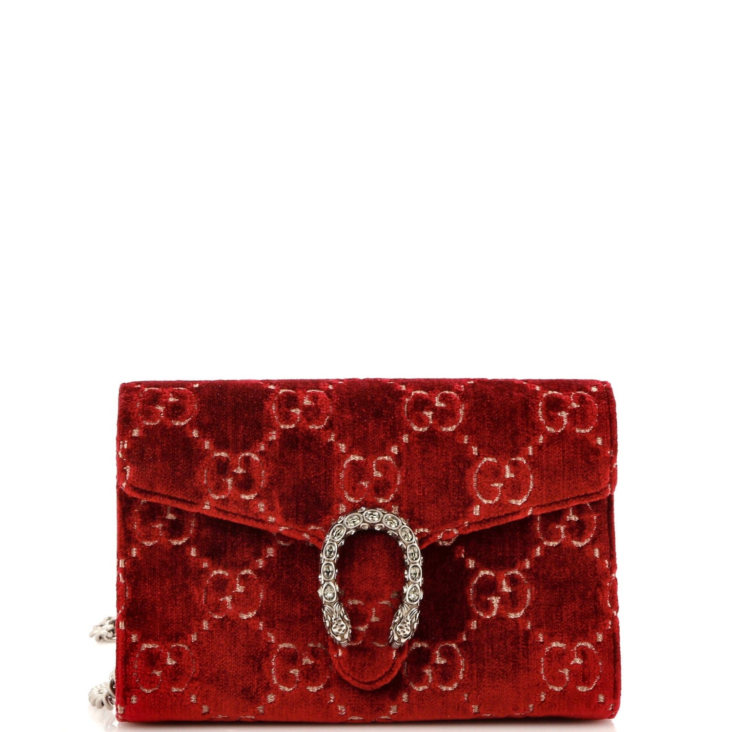 Gucci Dionysus Chain Wallet Gg Velvet Small