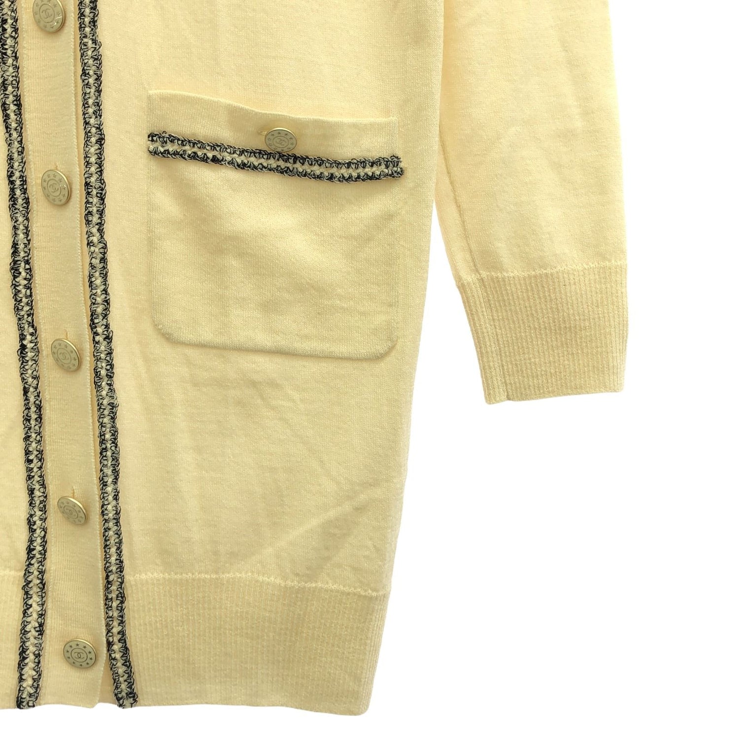 Chanel Beige Cardigan Wool P 45636k 05764