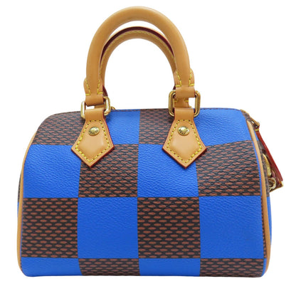 Louis Vuitton Speedy 18 Bandouliere Damier Pop Blue Shoulder Handbag N 40595