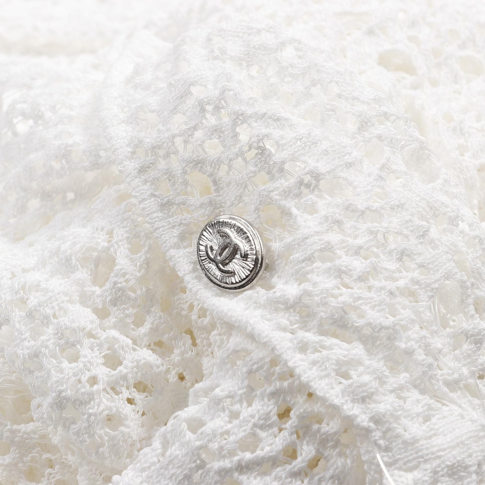 Chanel White T-shirt Cotton Nylon P 43385k 04388