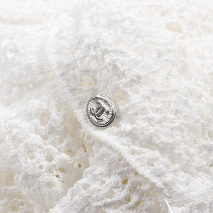 Chanel White T-shirt Cotton Nylon P 43385k 04388