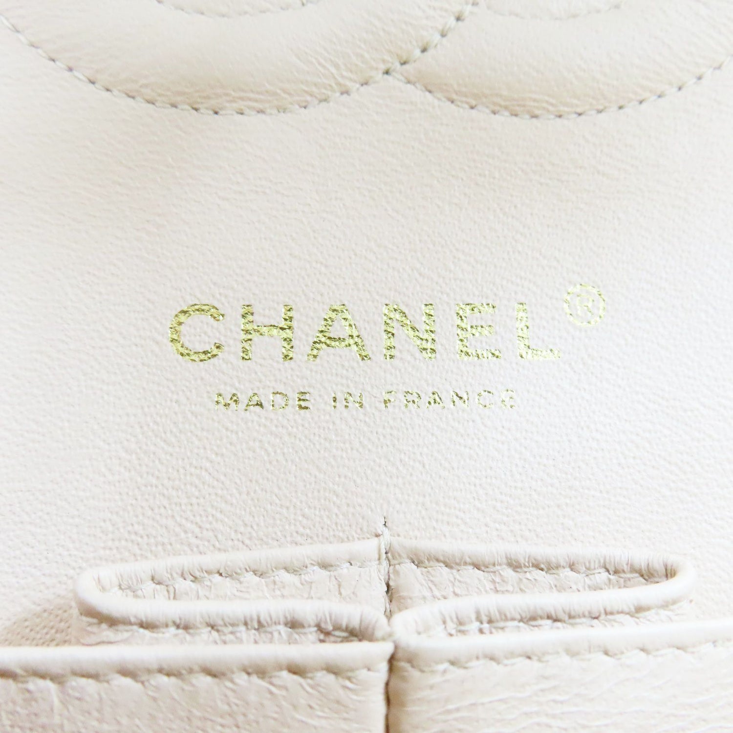 Chanel Matelasse Coco Mark 25 Shoulder Bag Lambskin Beige Gold Metal (no Card)