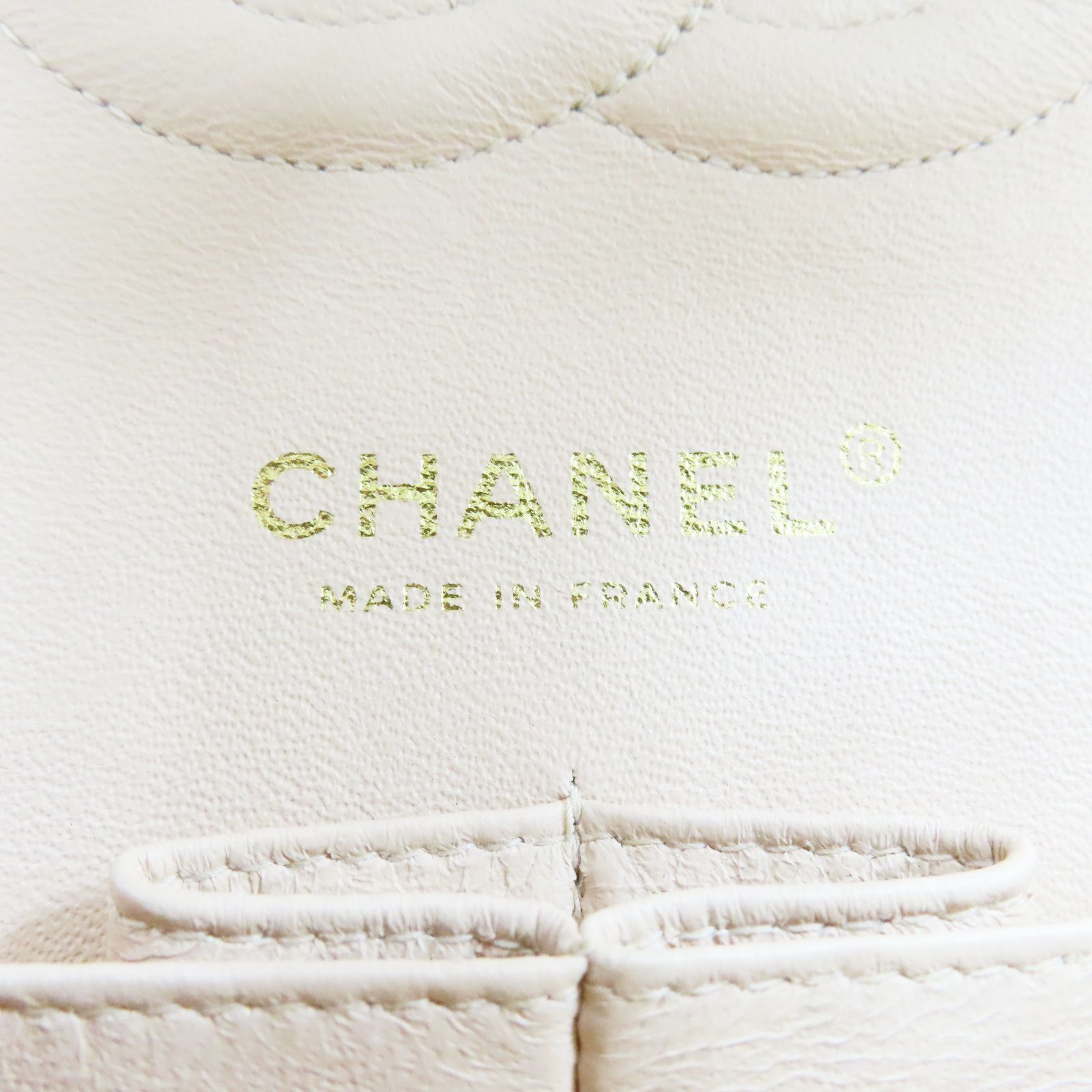 Chanel Matelasse Coco Mark 25 Shoulder Bag Lambskin Beige Gold Metal (no Card)