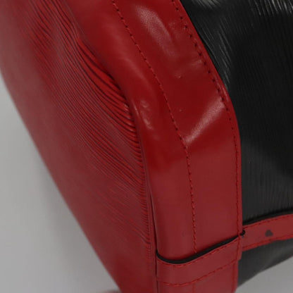 Louis Vuitton Epi Noe Shoulder Bag Bicolor Black Red M 44017 Lv Auth