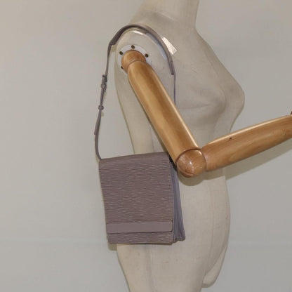 Louis Vuitton Epi Biarritz Shoulder Bag Gray Pepper M 5293c Lv Auth