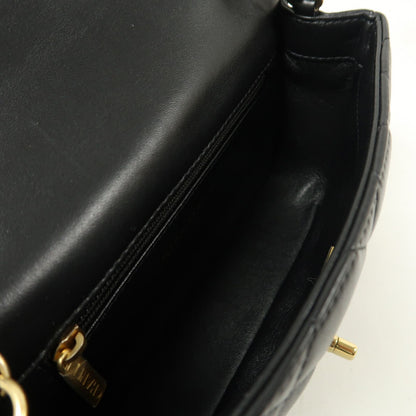 Chanel Black Sheepskin Leather Chain Shoulder Bag With Gold Buckle Black Shoulder Bag Lambskin (