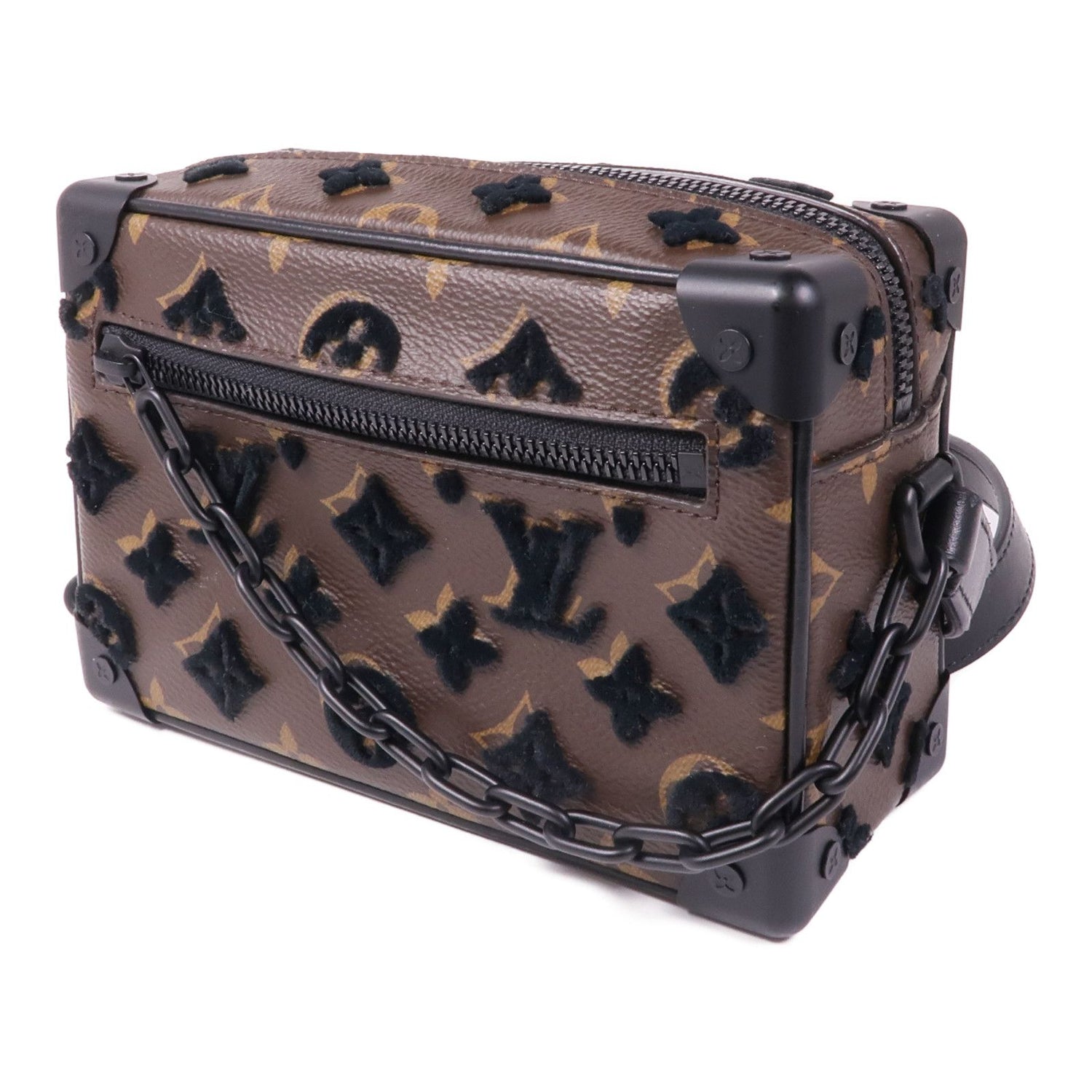 Louis Vuitton Monogram/velvet Soft Trunk Shoulder Bag Brown Shoulder Bag M 68970
