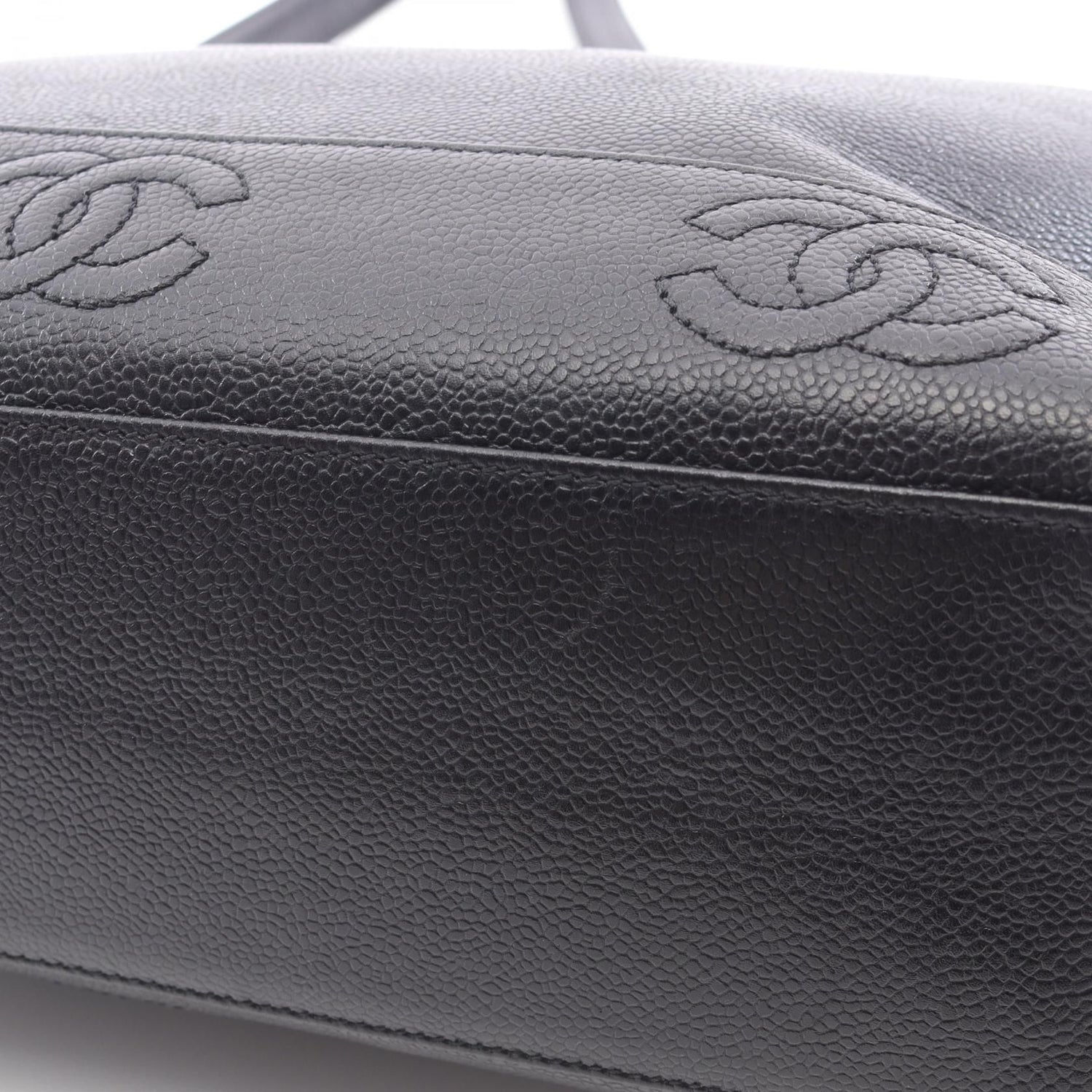 Chanel Black Trip Luco Co Tote Bag Calfskin (cowhide)