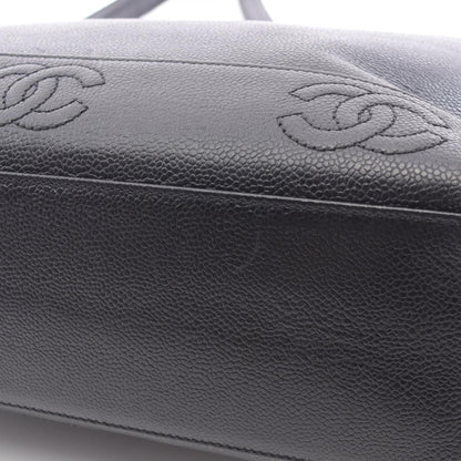 Chanel Black Trip Luco Co Tote Bag Calfskin (cowhide)