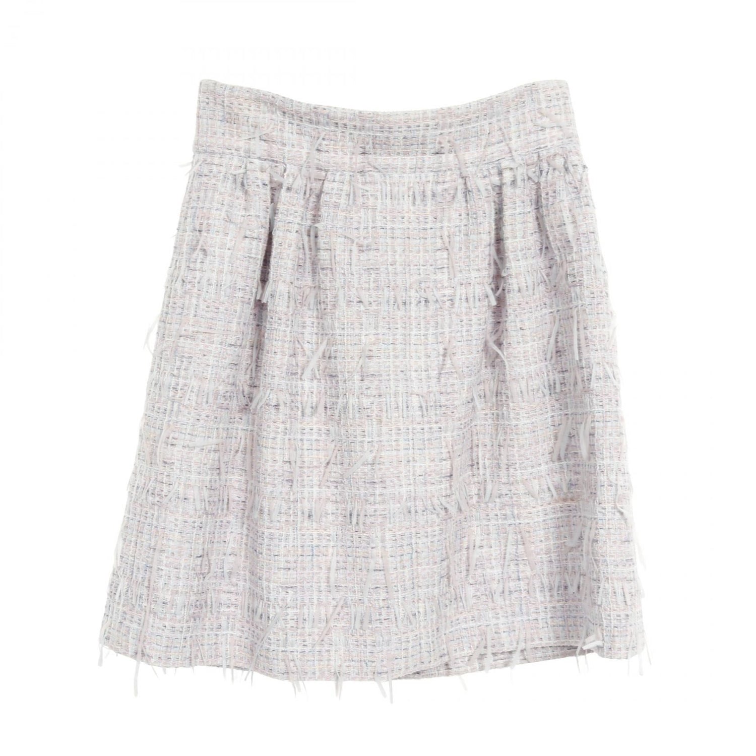 Chanel Purple Multicolor Coco Mark Button Skirt Fabric P 58340