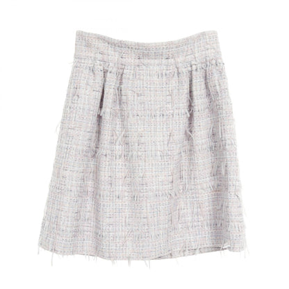 Chanel Purple Multicolor Coco Mark Button Skirt Fabric P 58340