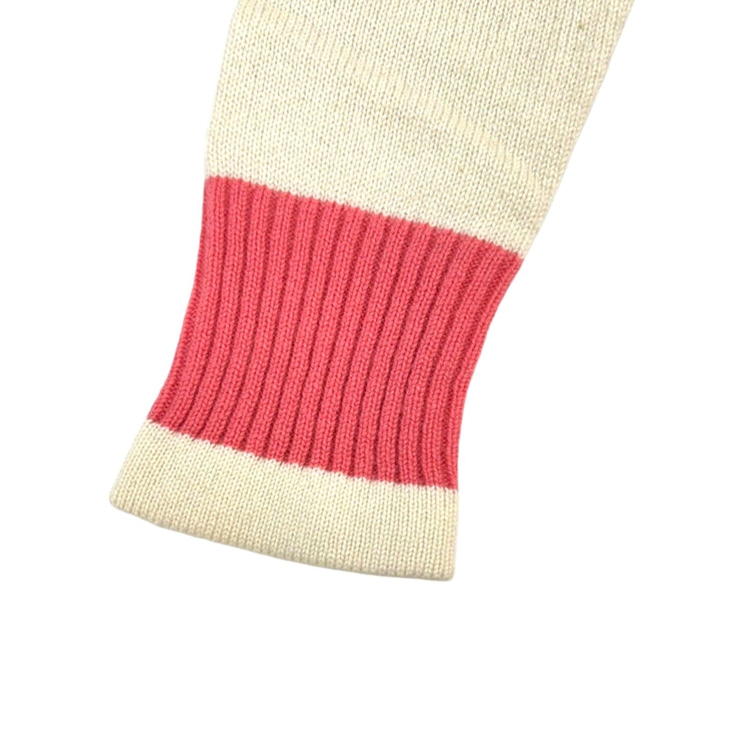 Chanel Cashmere Cardigan Purple White Pink 34