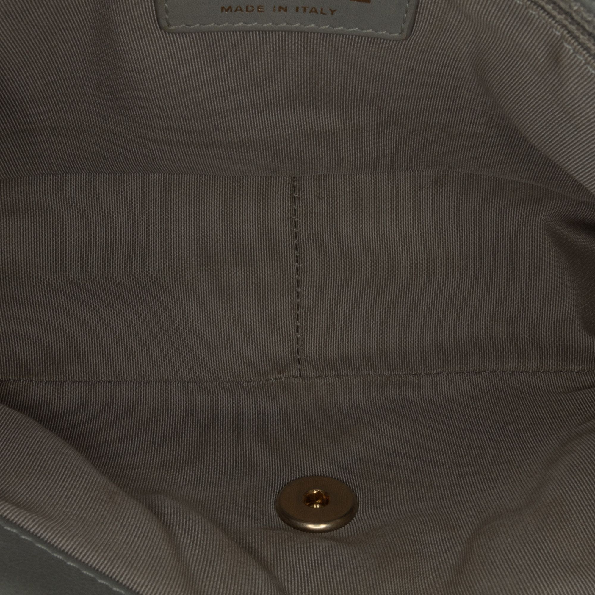 Chanel Mini Rectangular Chevron Lambskin Chain Around Flap Gray