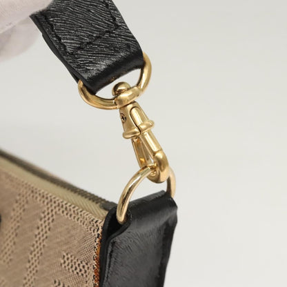 Fendi Zucca Canvas Accessory Pouch Beige Gold Auth