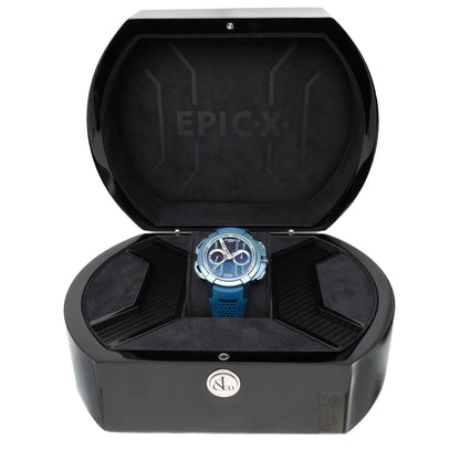 Jacob &amp; Co. Epic X Chrono 44mm Titanium Blue Dial Men Watch EC400.22.AF.AA.A