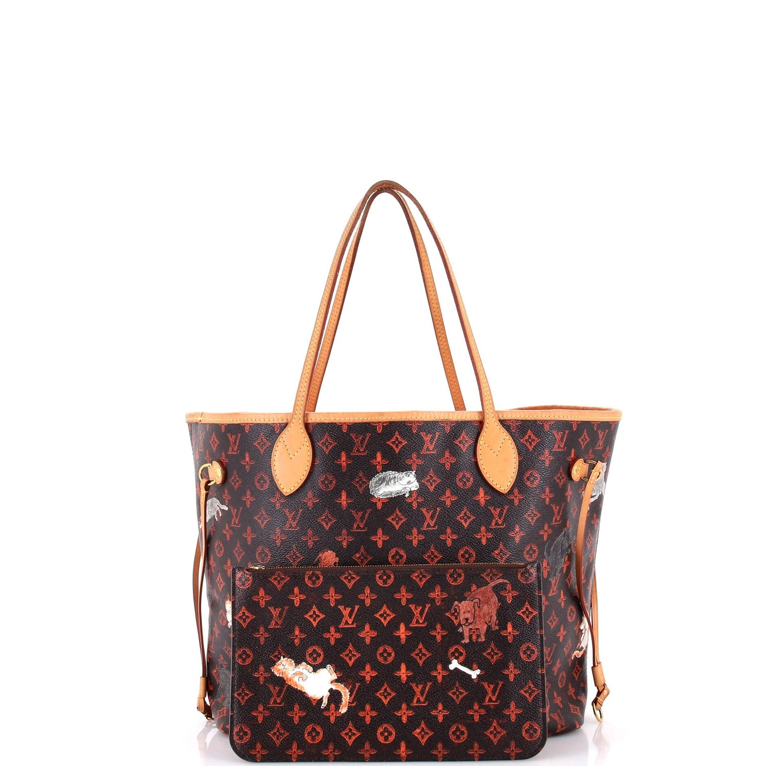 Louis Vuitton Neverfull Nm Tote Limited Edition Grace Coddington Catogram Canvas Mm
