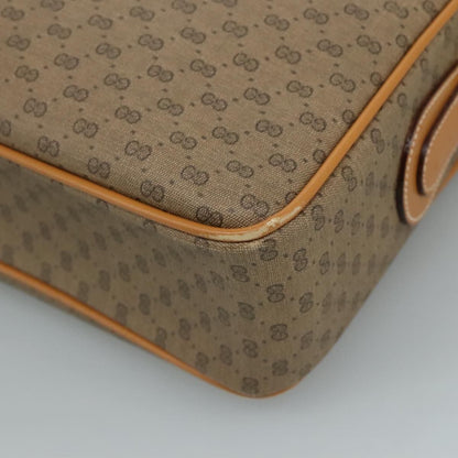 Gucci Micro Gg Supreme Shoulder Bag Pvc Beige Auth