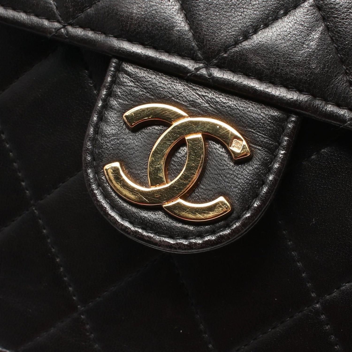 Chanel Lambskin Quilted Medium Single Flap Black