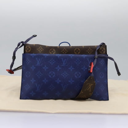 Louis Vuitton Monogram Pacific Split Sacoche Shoulder Bag Blue M 43854 Auth