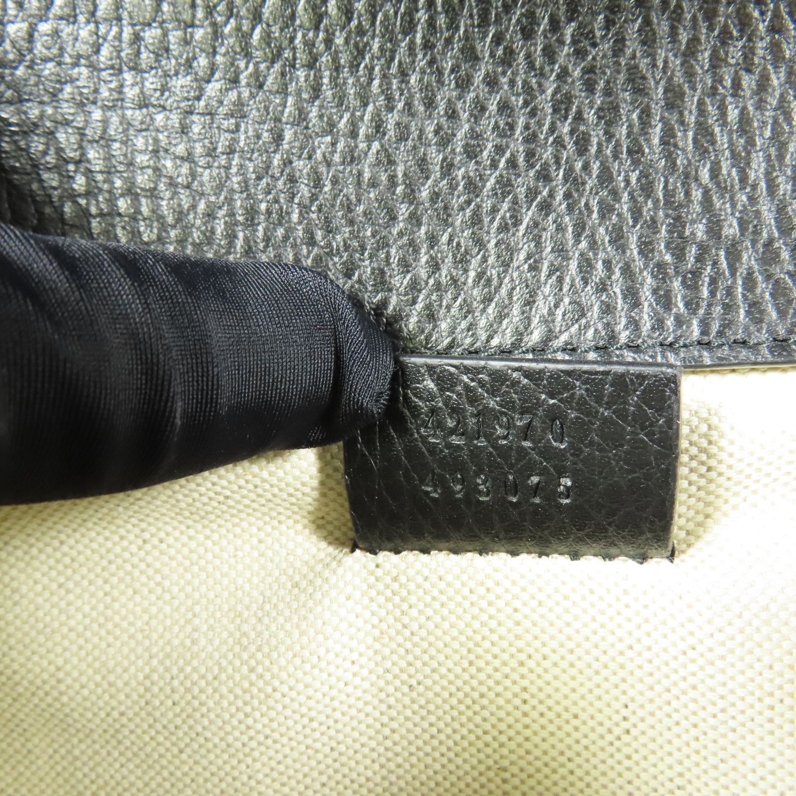 Gucci Cowhide Leather Dionysus Silver Shoulder Bag Black Calfskin (cowhide) 421970 Caogn 8176