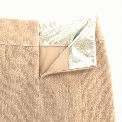 Chanel Skirt Mini P 57509v 43509 Mohair Wool Beige 46