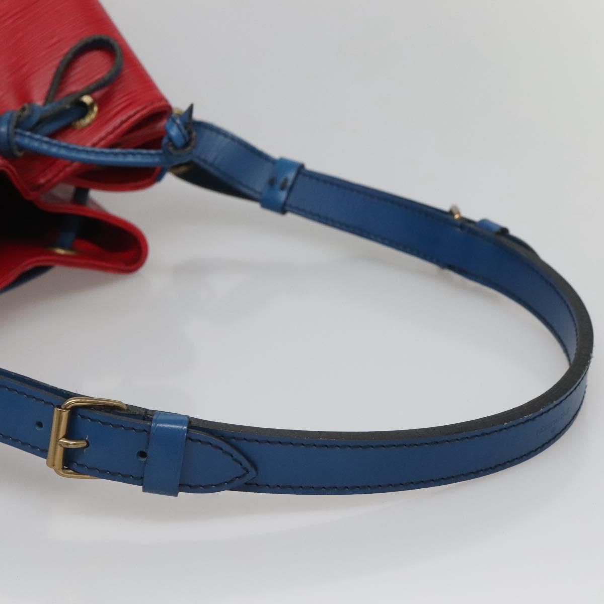 Louis Vuitton Epi Noe Shoulder Bag Bicolor Red Blue M 44084 Lv Auth