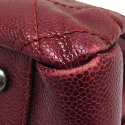 Chanel Matelasse Chain Shoulder Bag Calfskin Red