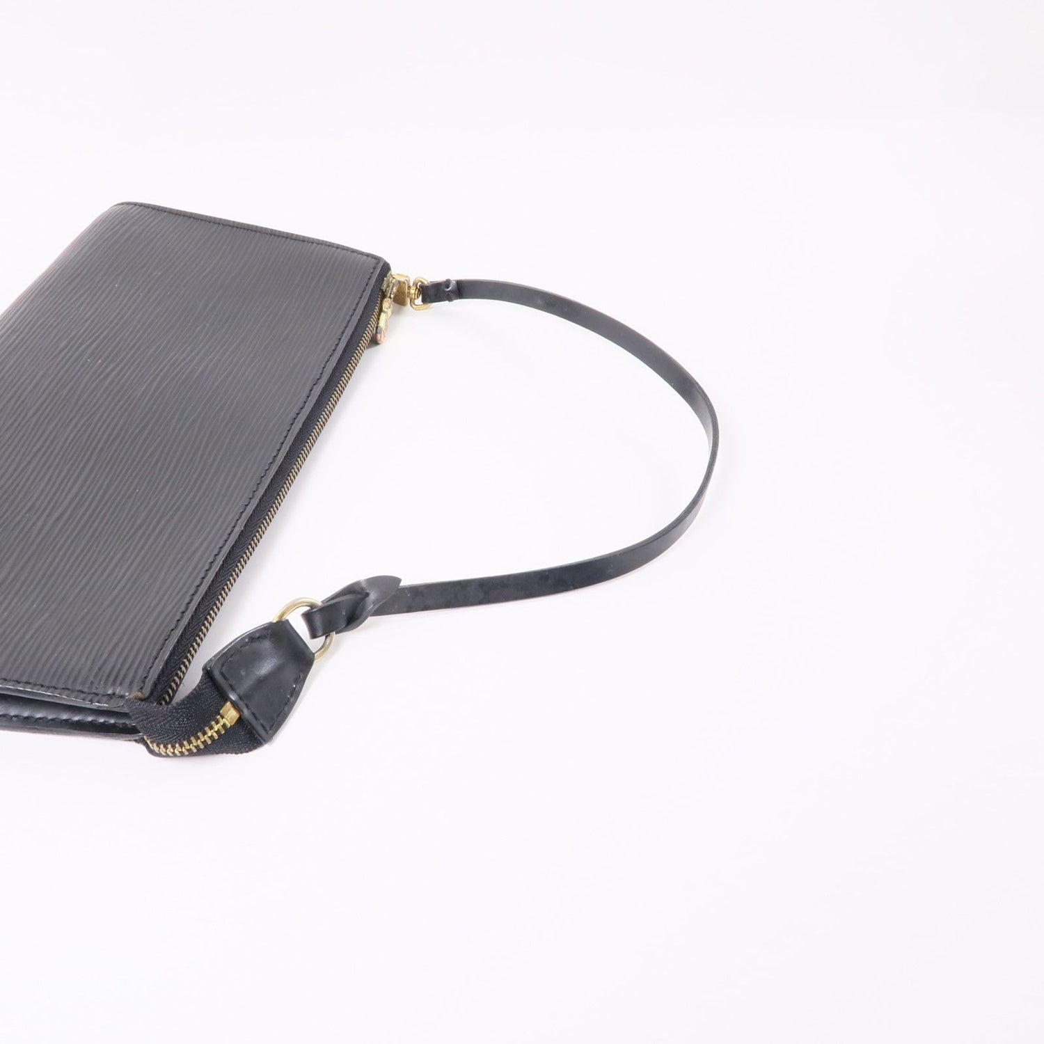 Louis Vuitton Epi Pochette Accessoires Pouch Gold Handmade Bag Black Black Handbag M 5294