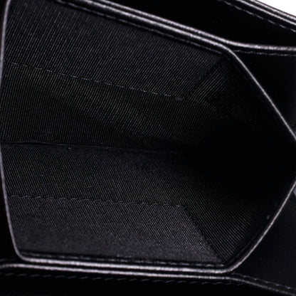 Chanel Camellia Bow Flap Card Holder With Chain Quilted Lambskin