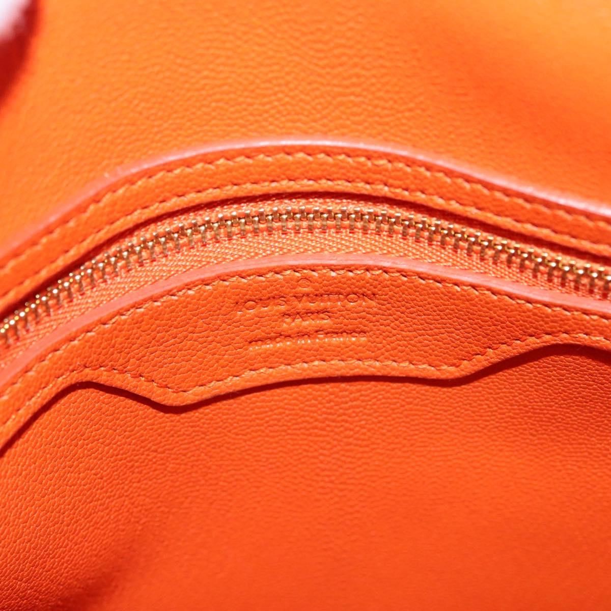 Louis Vuitton Suhari Lockit Pm Hand Bag Taurillon Leather Orange Lv Auth