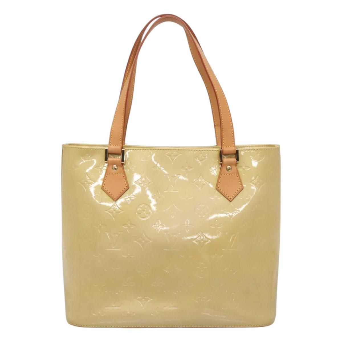 Louis Vuitton Vernis Houston Hand Bag Beige M 91004 Lv Auth