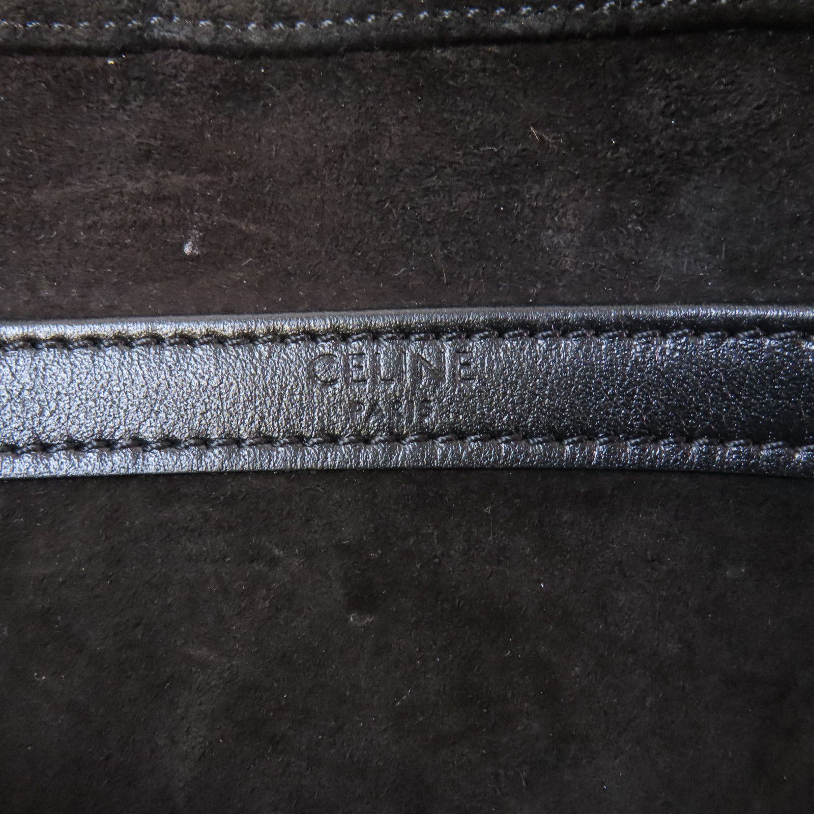 Celine Cowhide Leather Shoulder Bag Silver Shoulder Bag Black Calfskin (cowhide) F-cu-3201