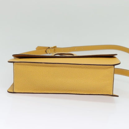 Loewe Barcelona Hand Bag Leather 2way Yellow Auth