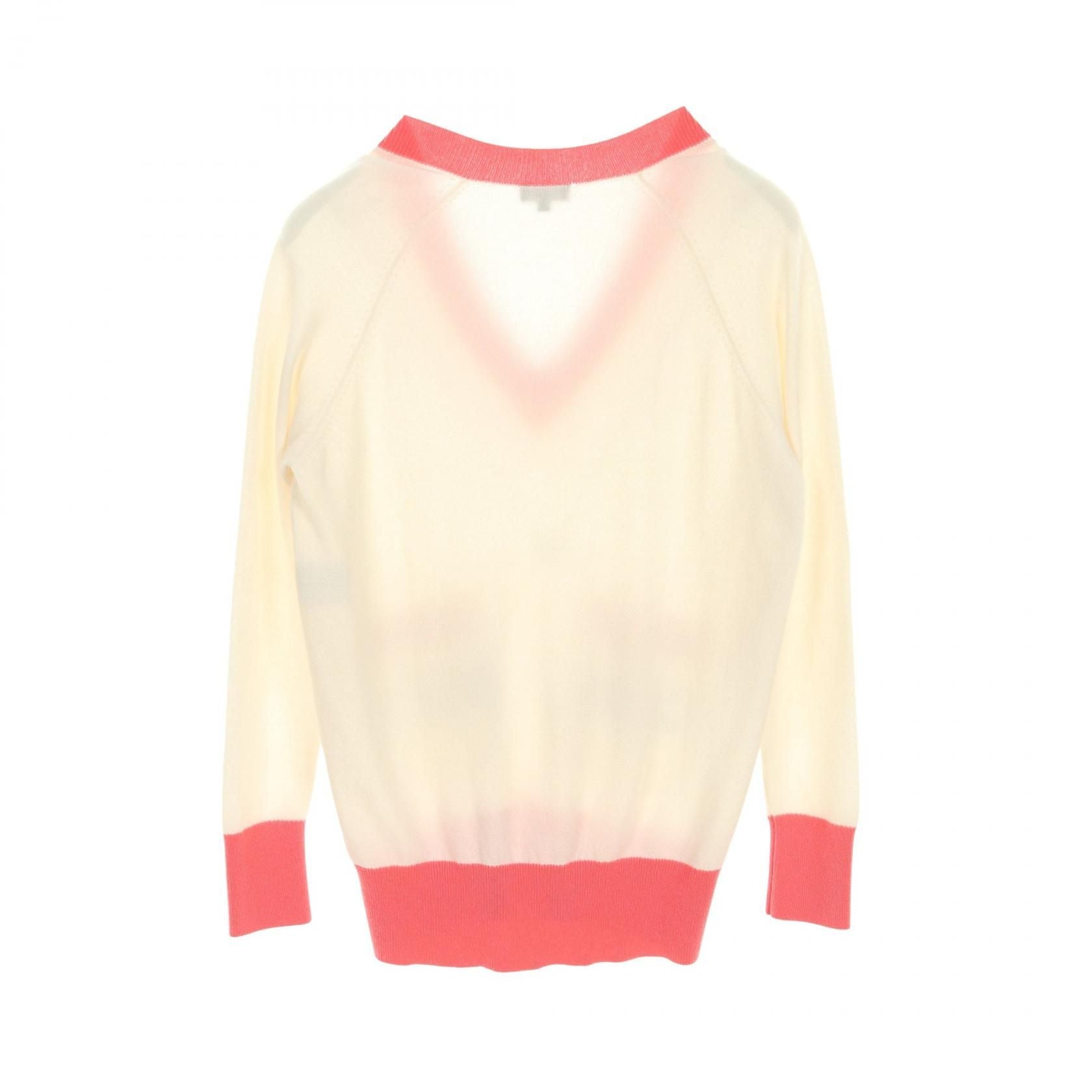 Chanel White Pink Knit Cashmere P 61425k 46799