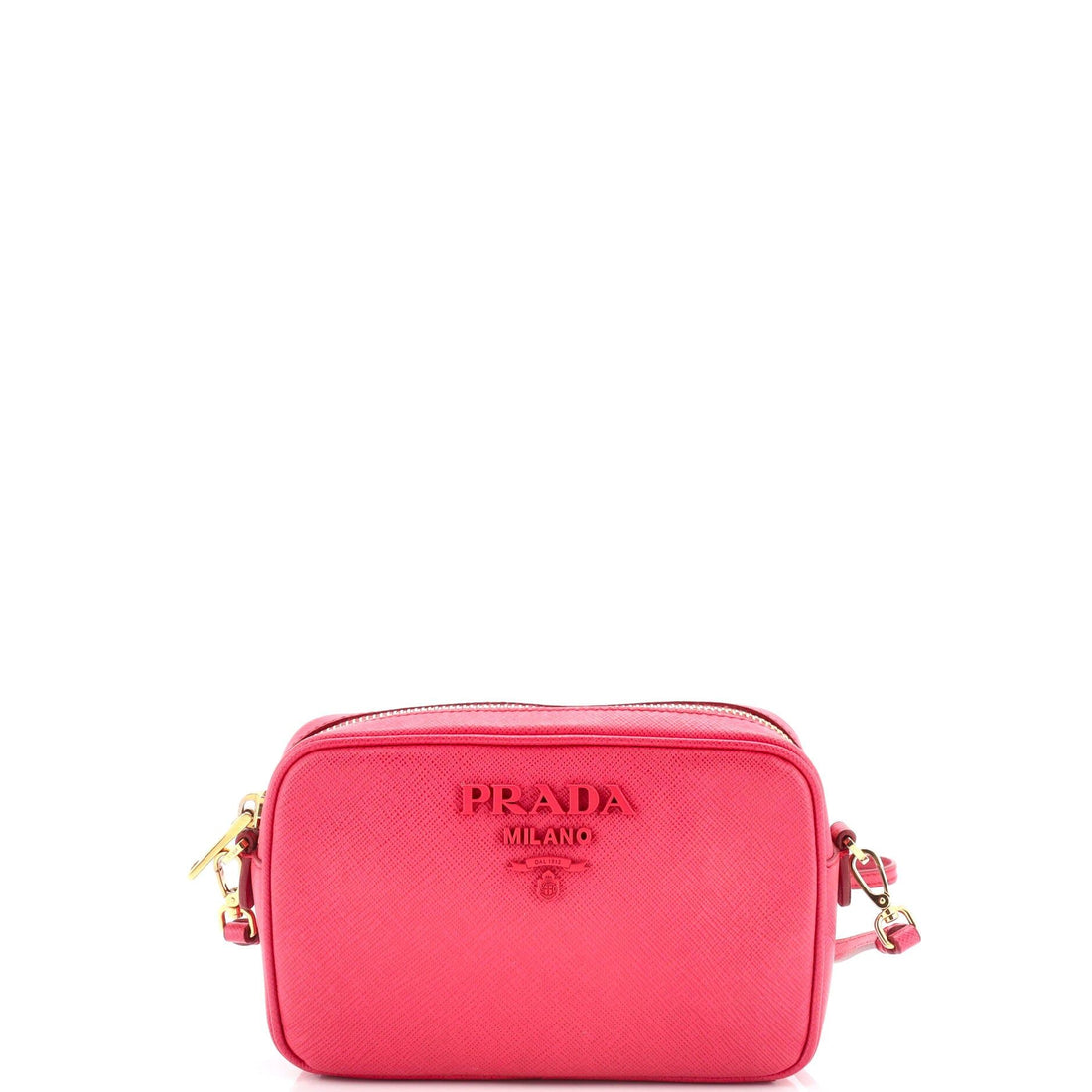 Prada Monochrome Camera Bag Saffiano Leather Small