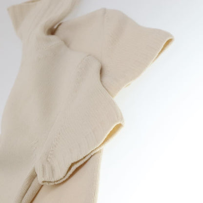 Chanel Turtleneck Wool Beige Cc Auth