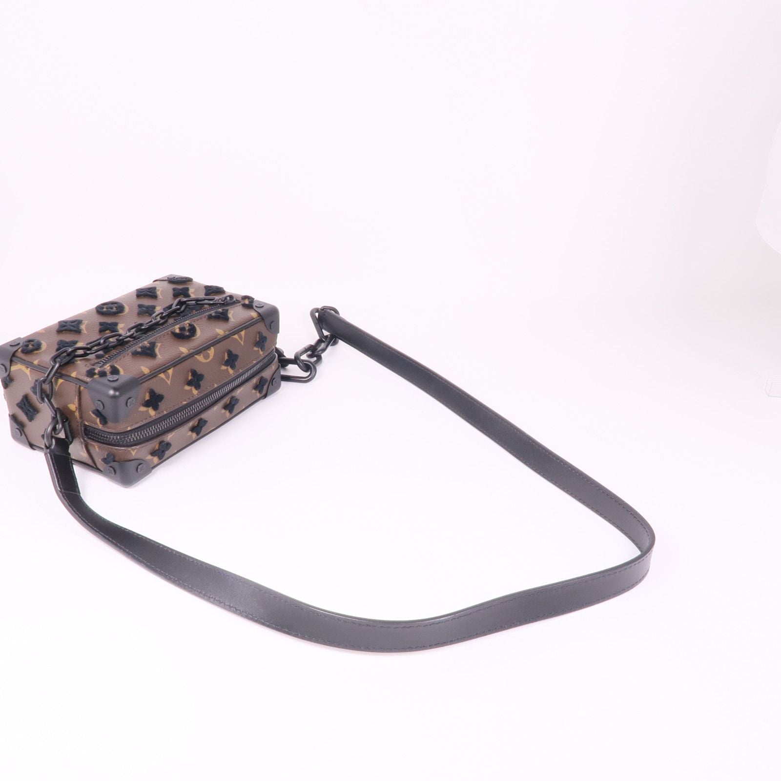 Louis Vuitton Monogram/velvet Soft Trunk Shoulder Bag Brown Shoulder Bag M 68970