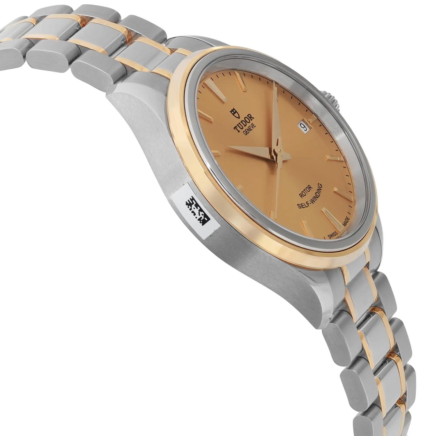 Tudor Style 34mm 18K Yellow Gold Steel Champagne Dial Ladies Watch 12303-0001