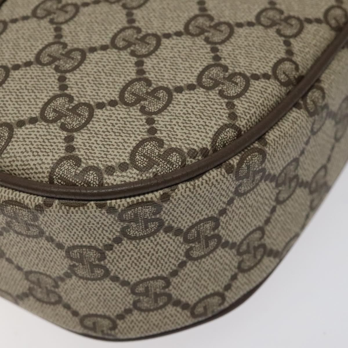 Gucci Gg Supreme Web Sherry Line Clutch Bag Pvc Beige Gold 89 01 034 Auth