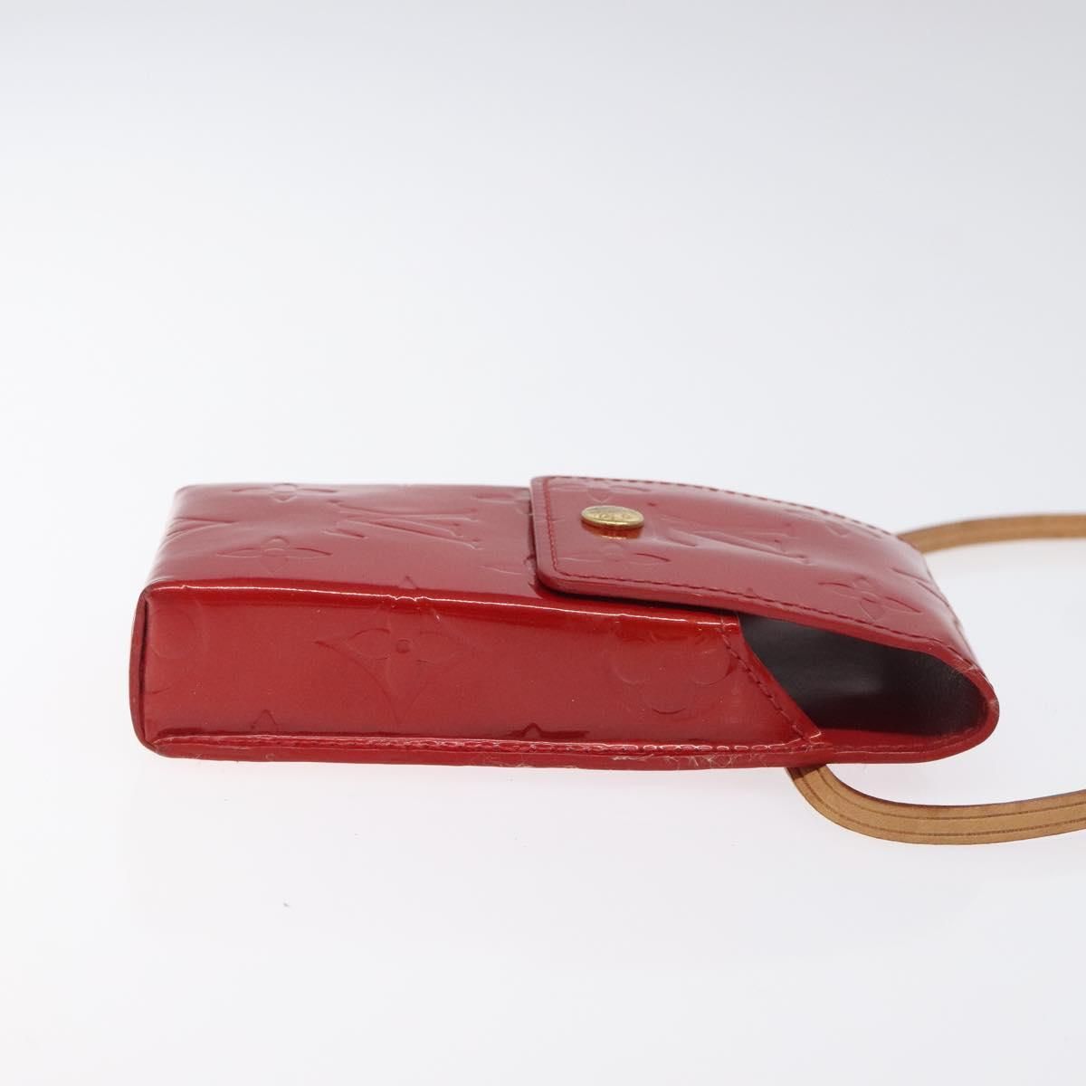 Louis Vuitton Vernis Green Cigarette Case Red M 91155 Lv Auth