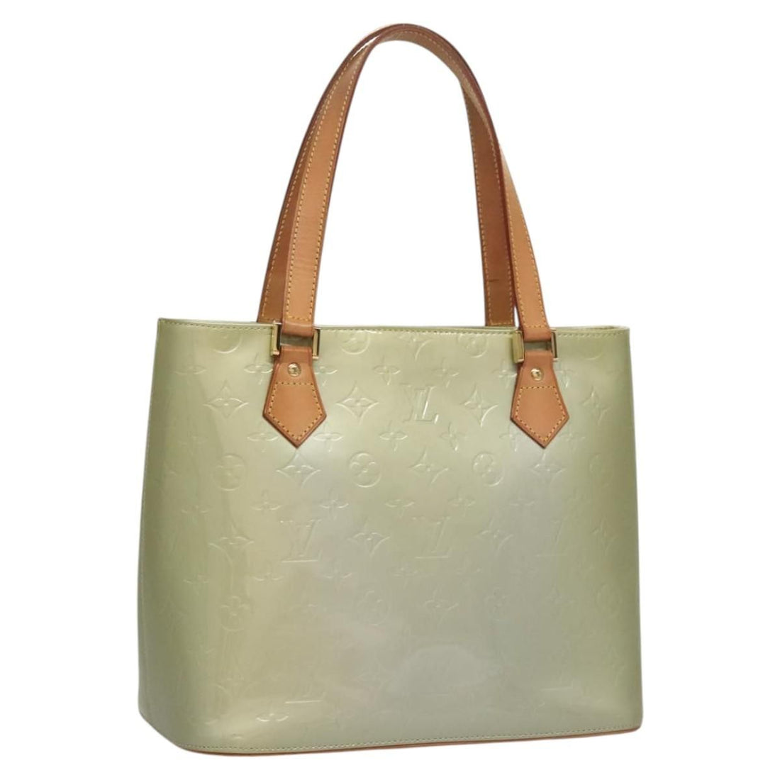 Louis Vuitton Vernis Houston Hand Bag Gris M 91053 Lv Auth
